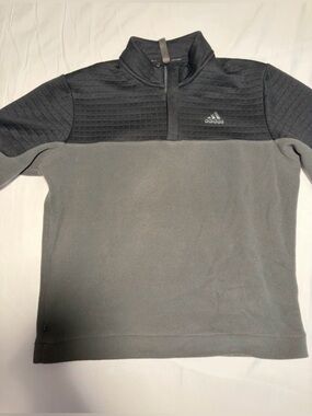 adidas Men’s Two-Tone Gray Quarter-Zip Pullover